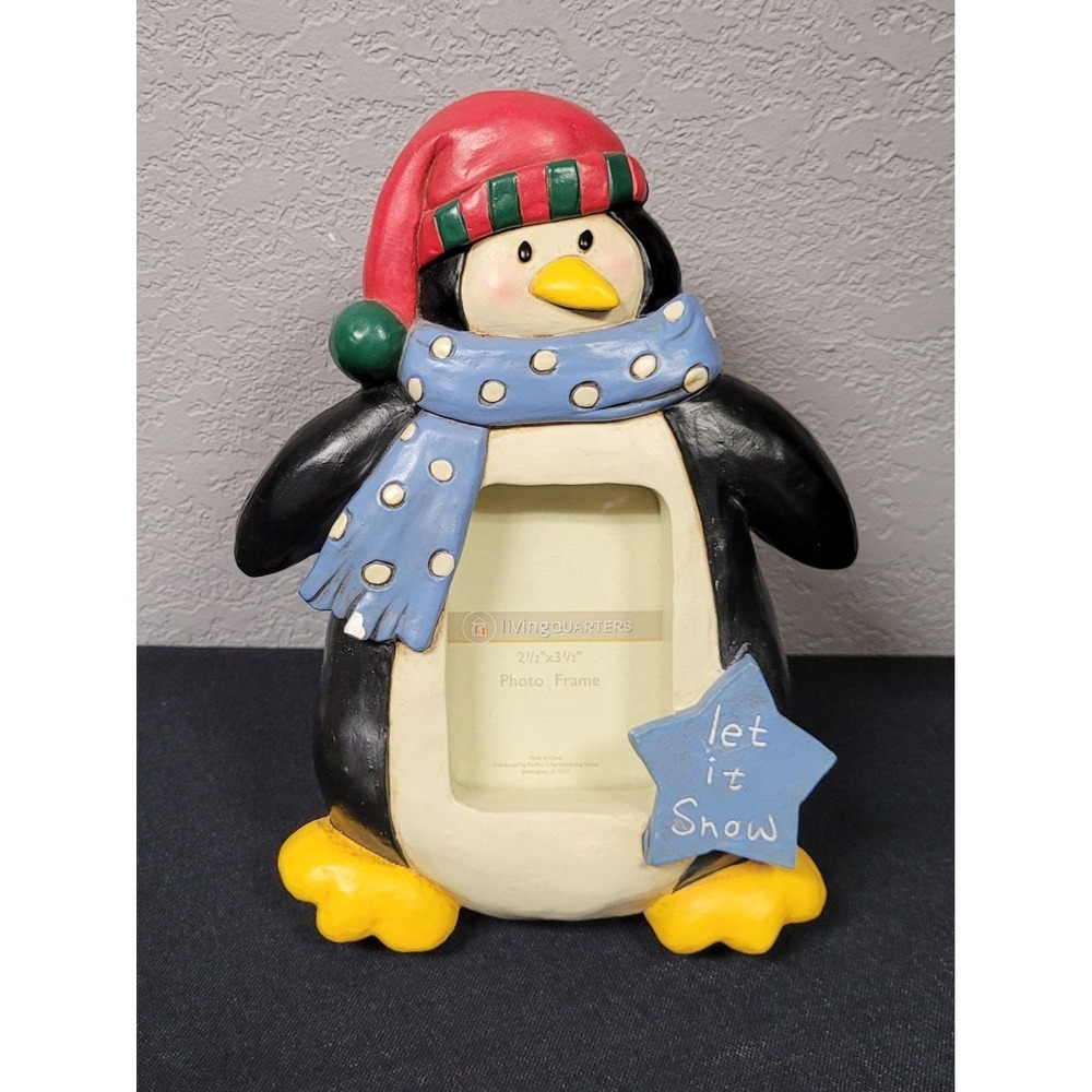 Living Quarters Penguin Photo Frame Holds 2 1/2 × 3 1/2 Inch Photo
